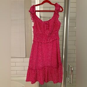 Pink and white sundress